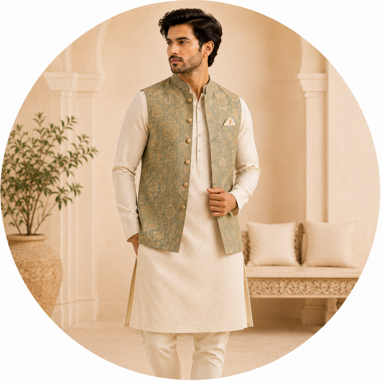 Kurta Jacket Set